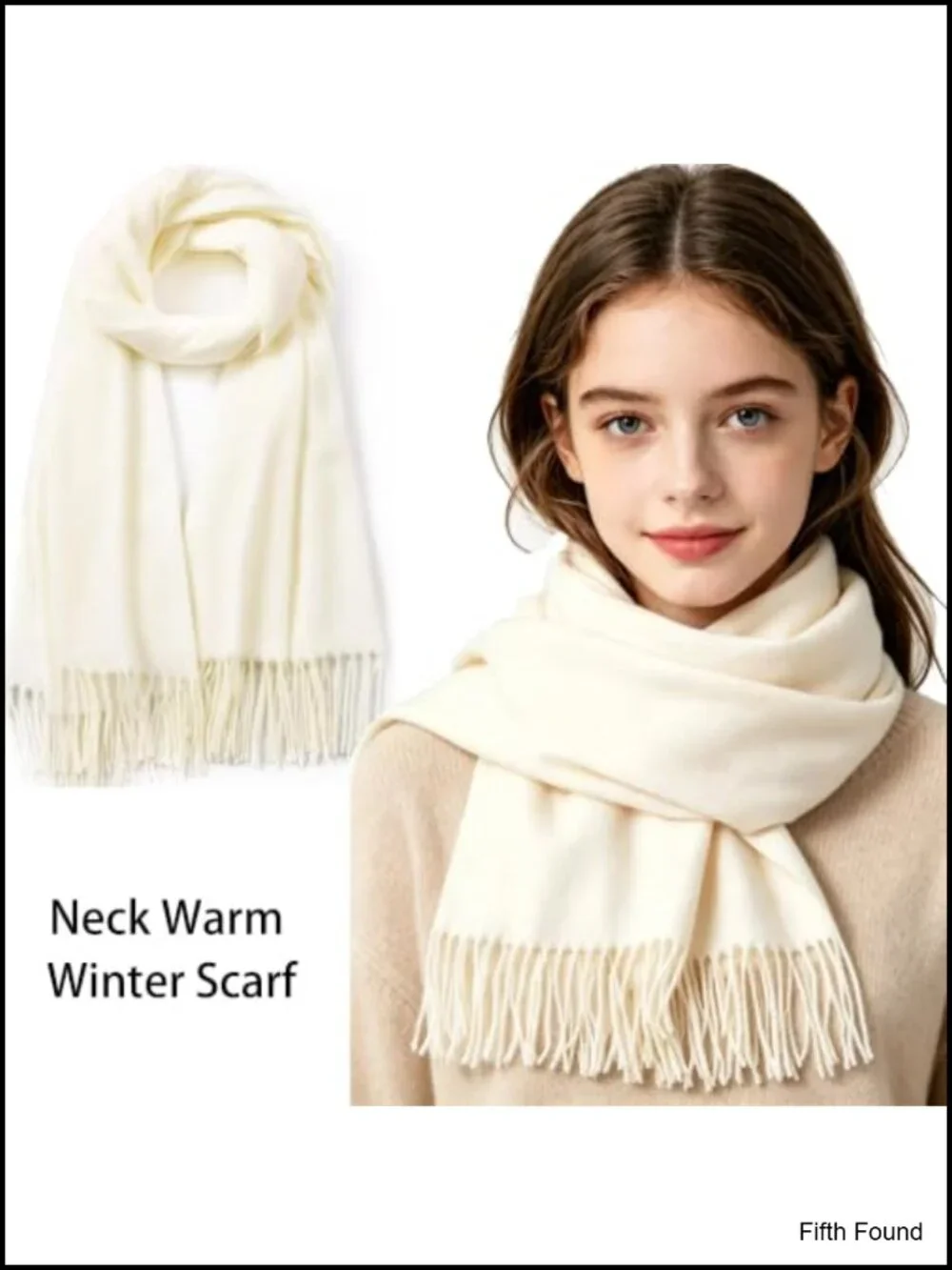 Ultra Soft Winter Scarf Shawl Wrap Warm Cold Weather Tassel 30x75 in